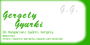 gergely gyurki business card
