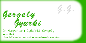 gergely gyurki business card